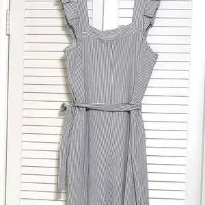 Monteau Los Angeles NWOT striped cropped jumpsuit Size MEDIUM